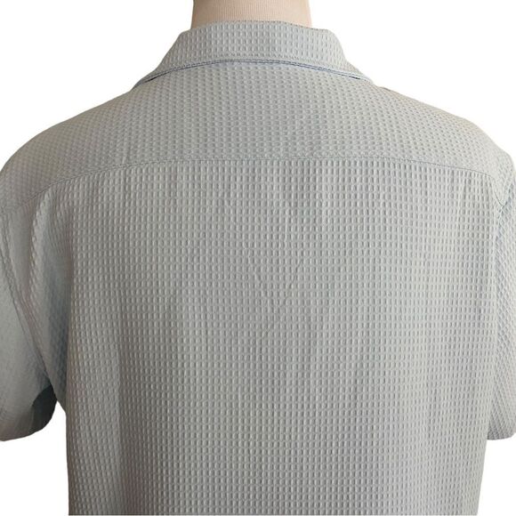 Men's Casual COOFANDY Blue Waffle Button Down Shirt Size XL NWOT - Picture 5 of 9